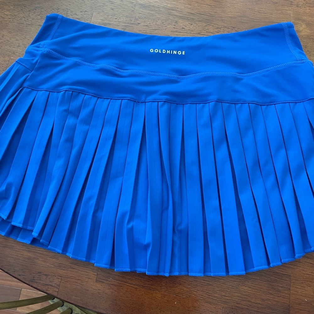 Gold hinge skirt..royal blue 13"